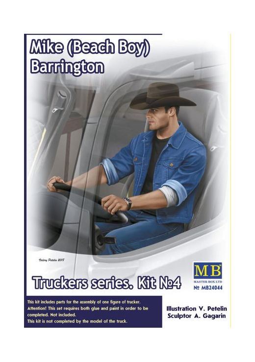 Figurine de conducteur de camion : Mike Barringto 1/24 - MasterBox 24044