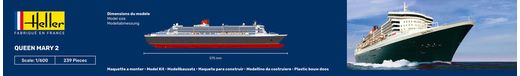 Maquette bateau : Starter Kit Queen Mary 2 - 1:600 - Heller 56626