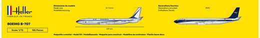 Maquette avion civil : Boeing B-707 - 1/72 - Heller 80452