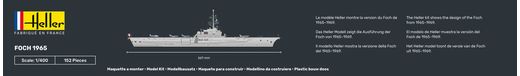 Maquette navire militaire : Porte-avions Foch - 1/400 - Heller 81071