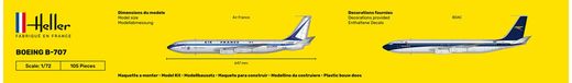 Maquette avion civil : Starter Set Boeing B-707 - 1/72 - Heller 56452