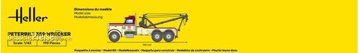 Maquette camion de dépannage : Peterbilt 359 Wrecker 1/43 - Heller 80794
