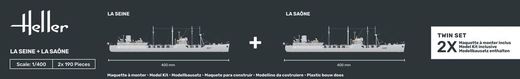 Maquettes bateaux : La Seine + La Saone Twinset 1/400 - Heller 85050