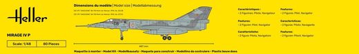 Maquette avion militaire : Mirage IV P 1/48 - Heller 80493