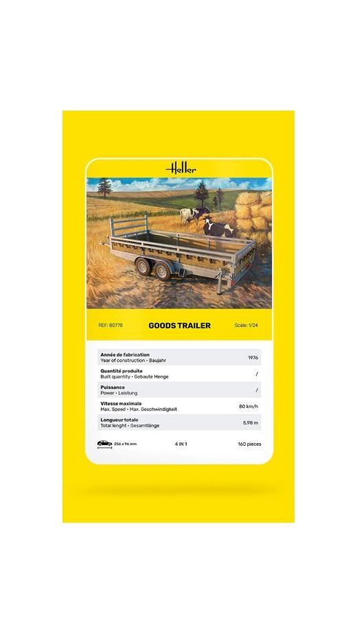 Maquette camion : Remorque de marchandises 1/24 - Heller 80778