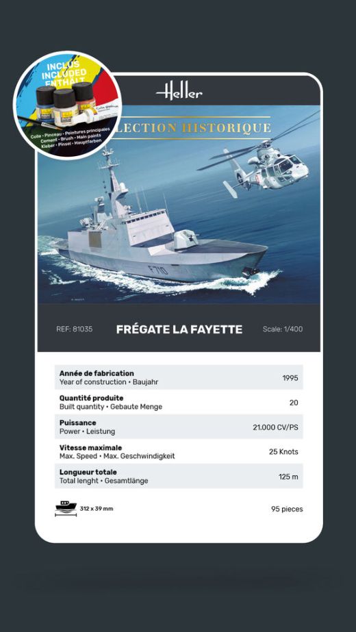 Frégate La Fayette 1/400 - Heller 57035