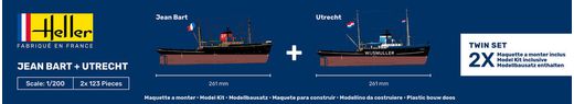 Maquette bateau : Starter Kit Jean Bart + Utrecht Twinset - 1:200 - Heller 55602