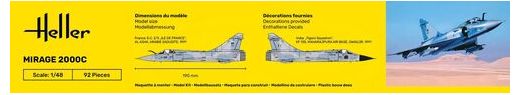 Maquette avion militaire : Mirage 2000 C 1/48 - Heller 80426