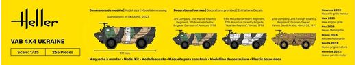 Maquettes militaires : Starter kit VAB 4x4 Ukraine 1/35 - Heller 57130