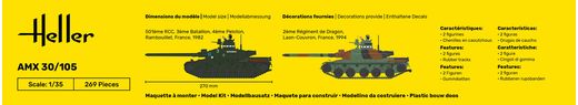 Maquette militaire : Char d'assaut français AMX 30/105 1/35 - Heller 81137