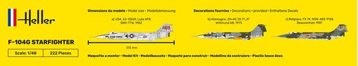 Maquette avion : F-104G Starfighter - 1:48 - Heller 30520