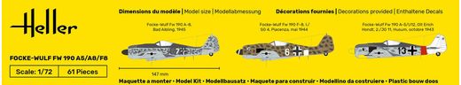 Maquette avion militaire : FW 190 1/72 - 1/72 - Heller 80235