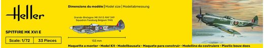 Maquette avion militaire : Starter Kit Spitfire 1/72 - Heller 56282