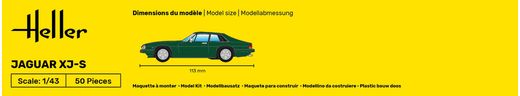 Boîte de maquette auto : Jaguar XJS 1/43 - Heller 80183