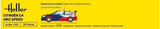 Maquette voiture : Starter Kit Citroen C4 1/43 - Heller 56117
