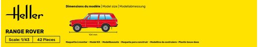 Coffret de modélisme : Starter kit Range Rover 1/43 - Heller 56181