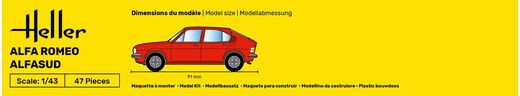 Maquette Alfa Romeo Alfasud 1/43 – Heller 80182