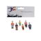 Miniatures de 6 figurines pour télésièges -JC- 1:32 : JC collection - 54100-5666