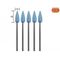 Outil modélisme - 5 polissoirs élastiques en silicone en forme de cône ø 5,0 mm - PROXXON 28288