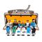 Figurines miniatures de 6 personnages assis avec skis - 1:32 - JC collection 5677-54200