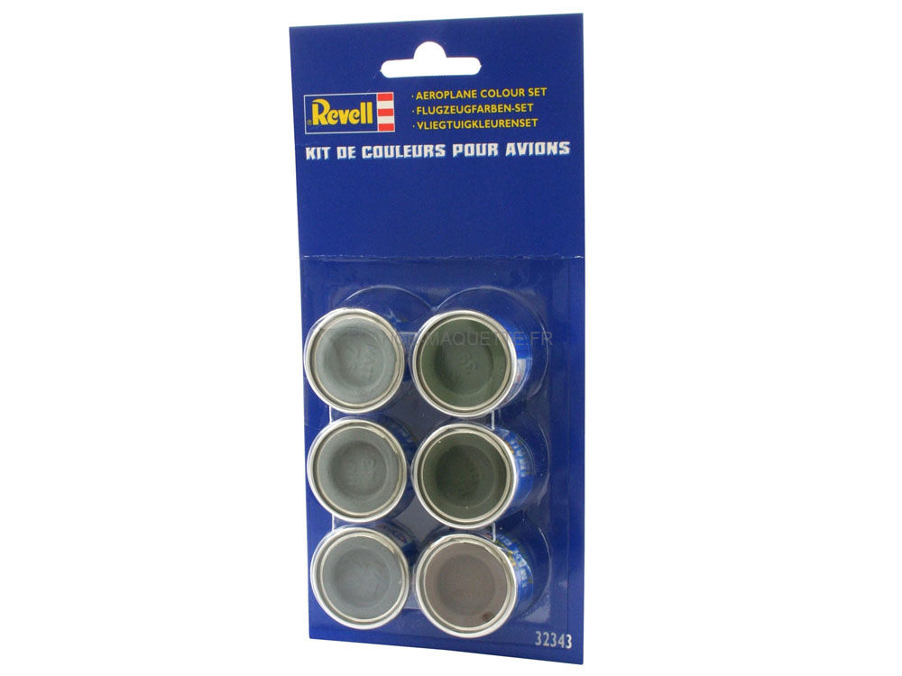 Set de 6 pots de 14 ml de peinture Email Color Revell - Avion - Kits  maquettes tout inclus - Maquettes