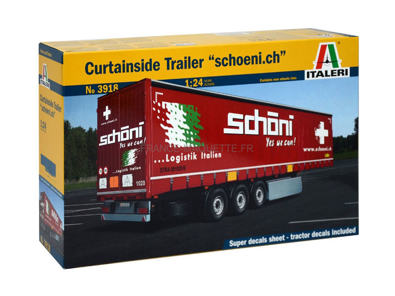 Maquette camion Semi‐Remorque à rideaux Schoni - 1/24 - Italeri 3918