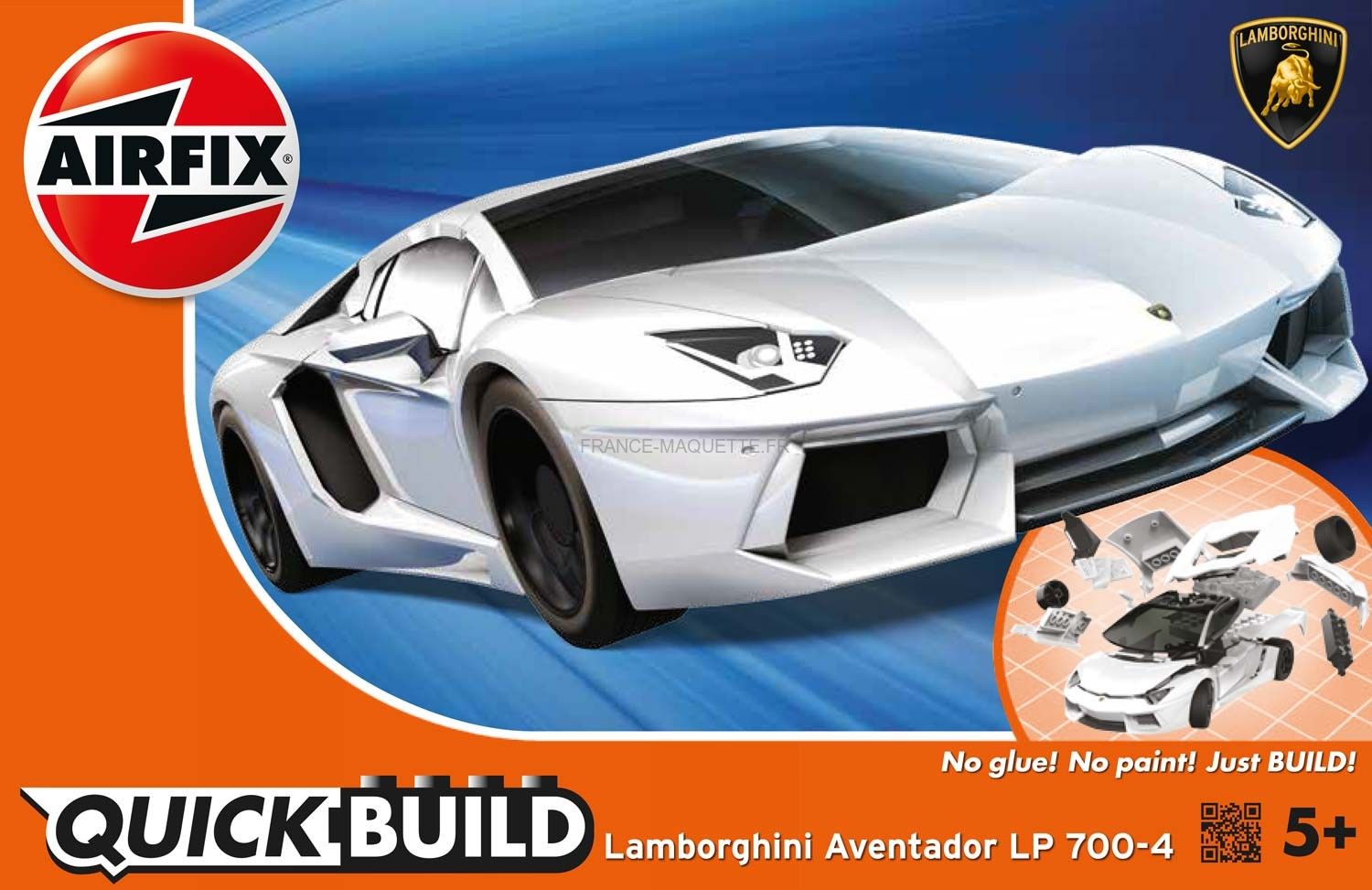 Quick Build - Maquette voiture de sport : Lamborghini Aventador White -  Airfix J6019