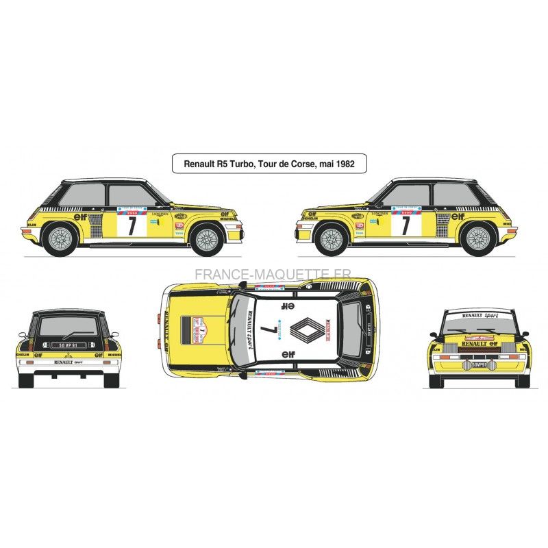 Heller Maquette Francaise Renault R5 Turbo Heller Maquette Francaise Renault R5 Turbo