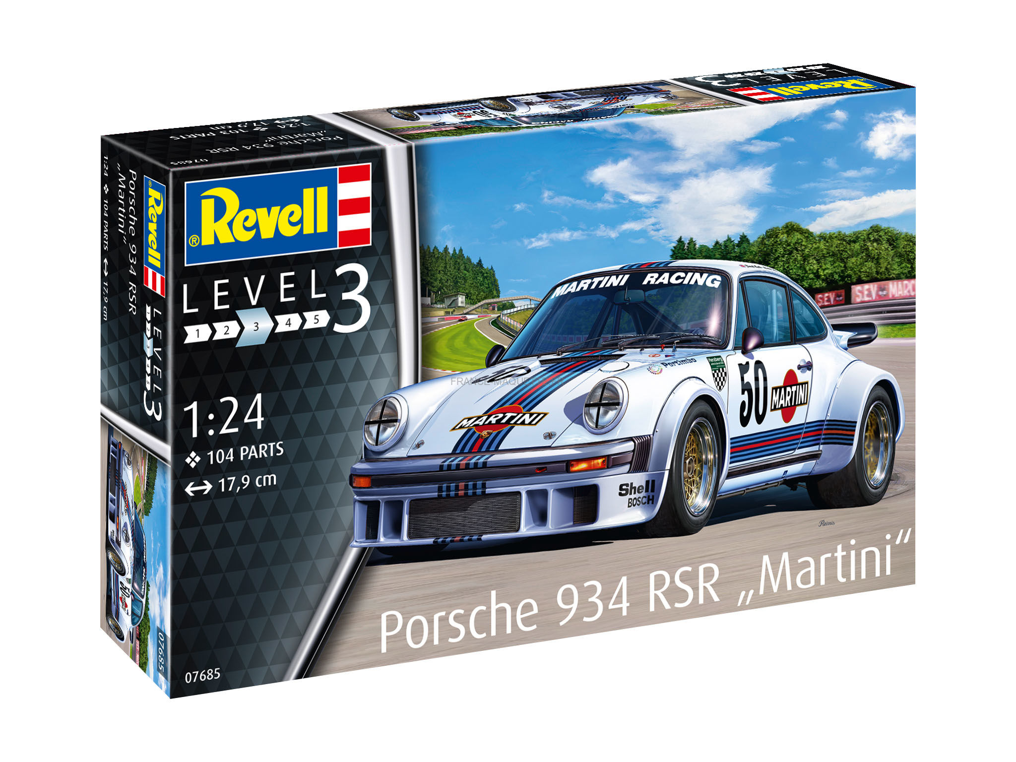 Maquette Revell Porsche 934 Rsr martini 145 mm 1:24