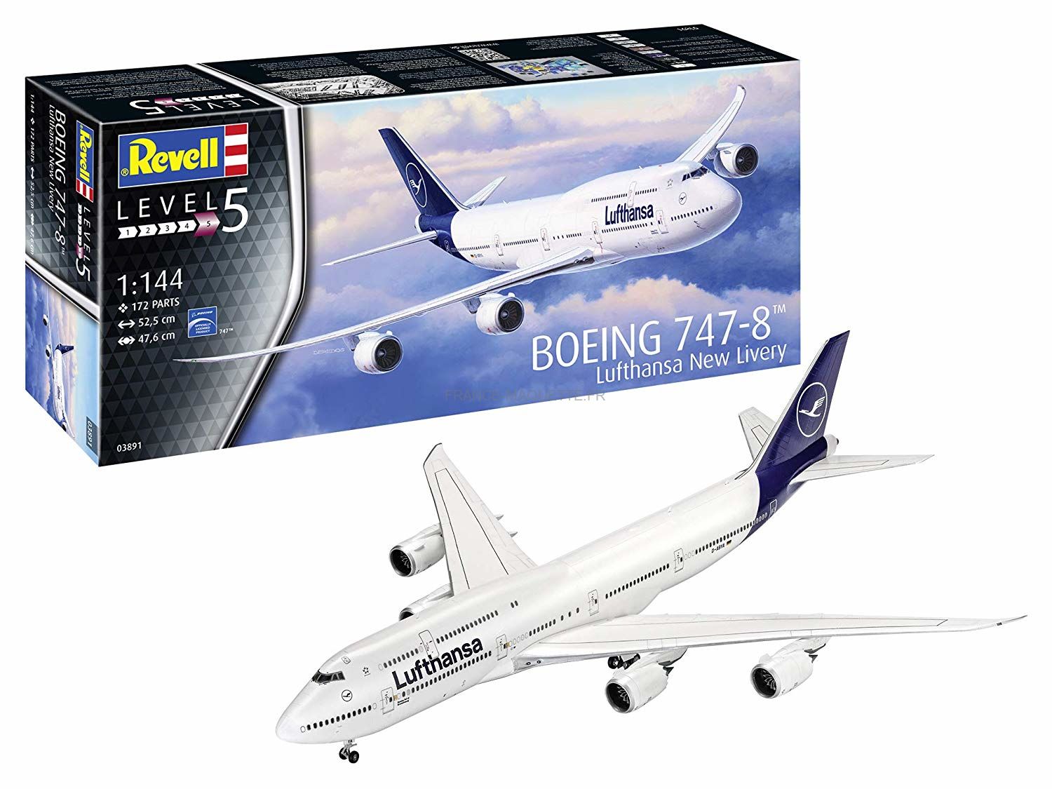 Revell 03891 3891 - Maquette d'avion Boeing 747-8 Lufthansa