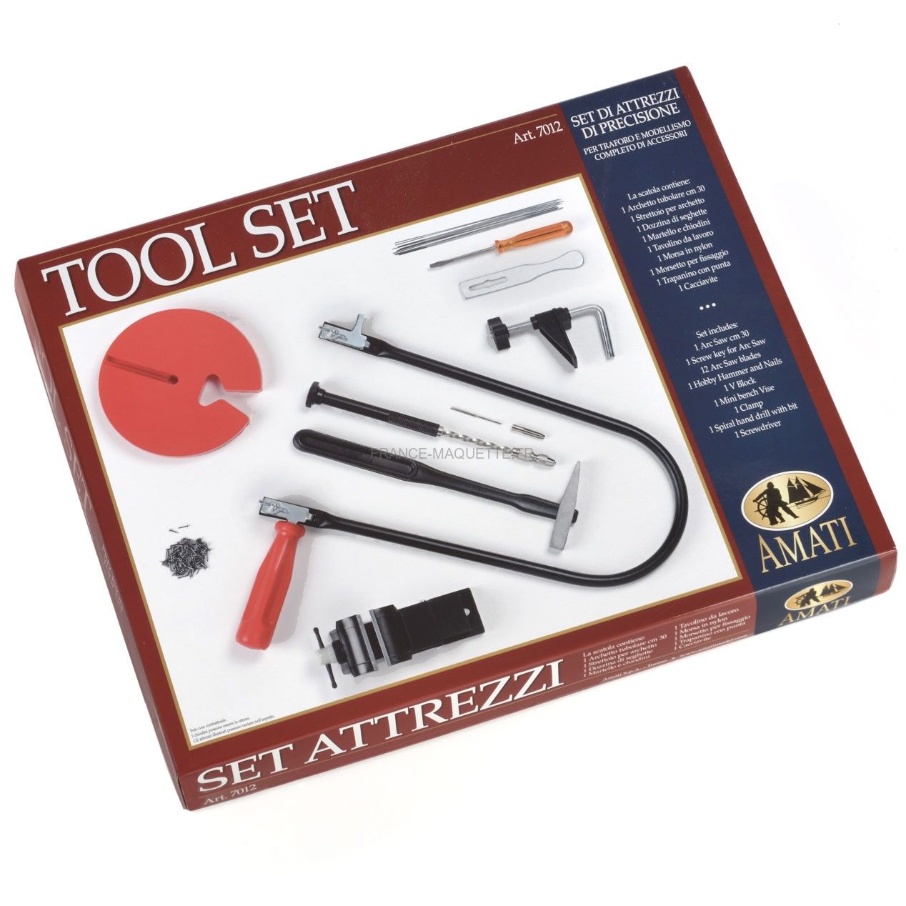 AMATI 7012 - Outillage pour maquettes en bois : Set d'outils à