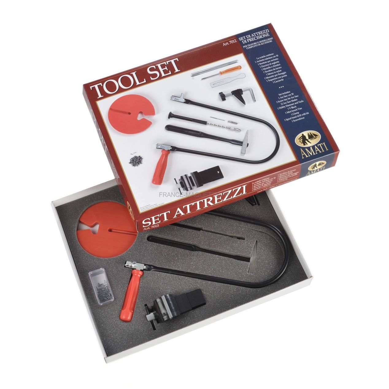 AMATI 7012 - Outillage pour maquettes en bois : Set d'outils à
