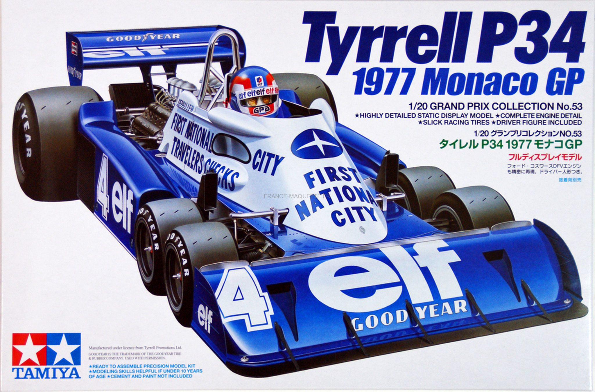 TAMIYA 20053 - KIT A MONTER ET PEINDRE Tyrrell P34 1977 Monaco 1/20 | UK