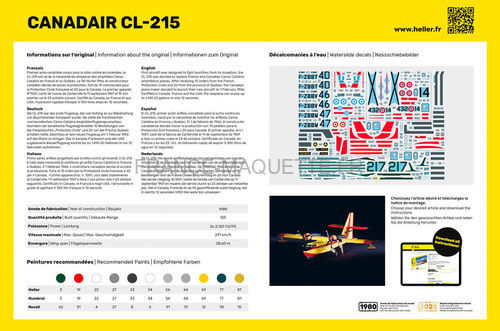 Maquette Heller Canadair Cl-215 Starter Kit (peinture Incluse)