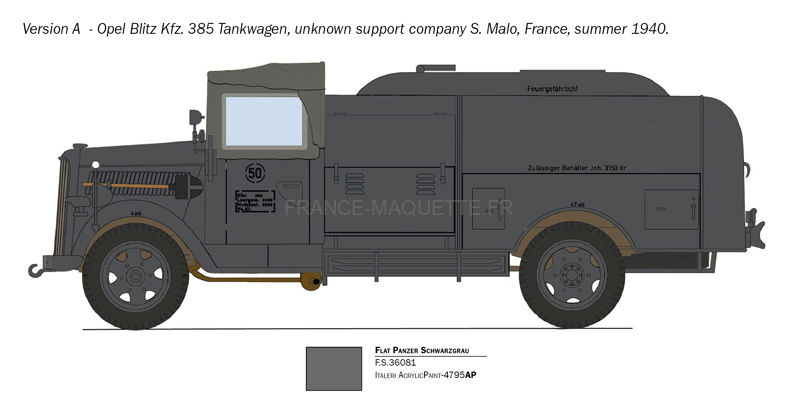 Maquette Italaerei 1/35 – Opel Blitz 3 Tonnes – Camion Militaire – Occasion