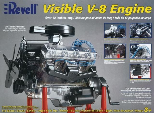 Revell Moteur V8 transparent 1/4 00460 - JJMstore
