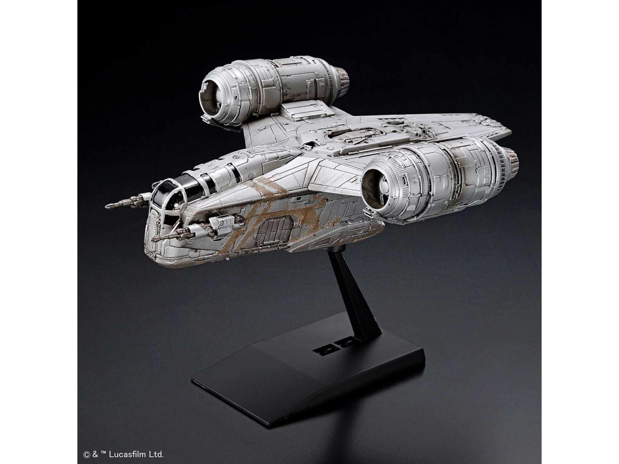 Revell (Bandai Original 01213 Star Wars: The Mandalorian Razor Crest™ (en  vol) Échelle 1:144 non construit/pré-coloré/clipsé (sans colle) Kit de  maquette en plastique avec support de présentation, : : Jeux et  Jouets