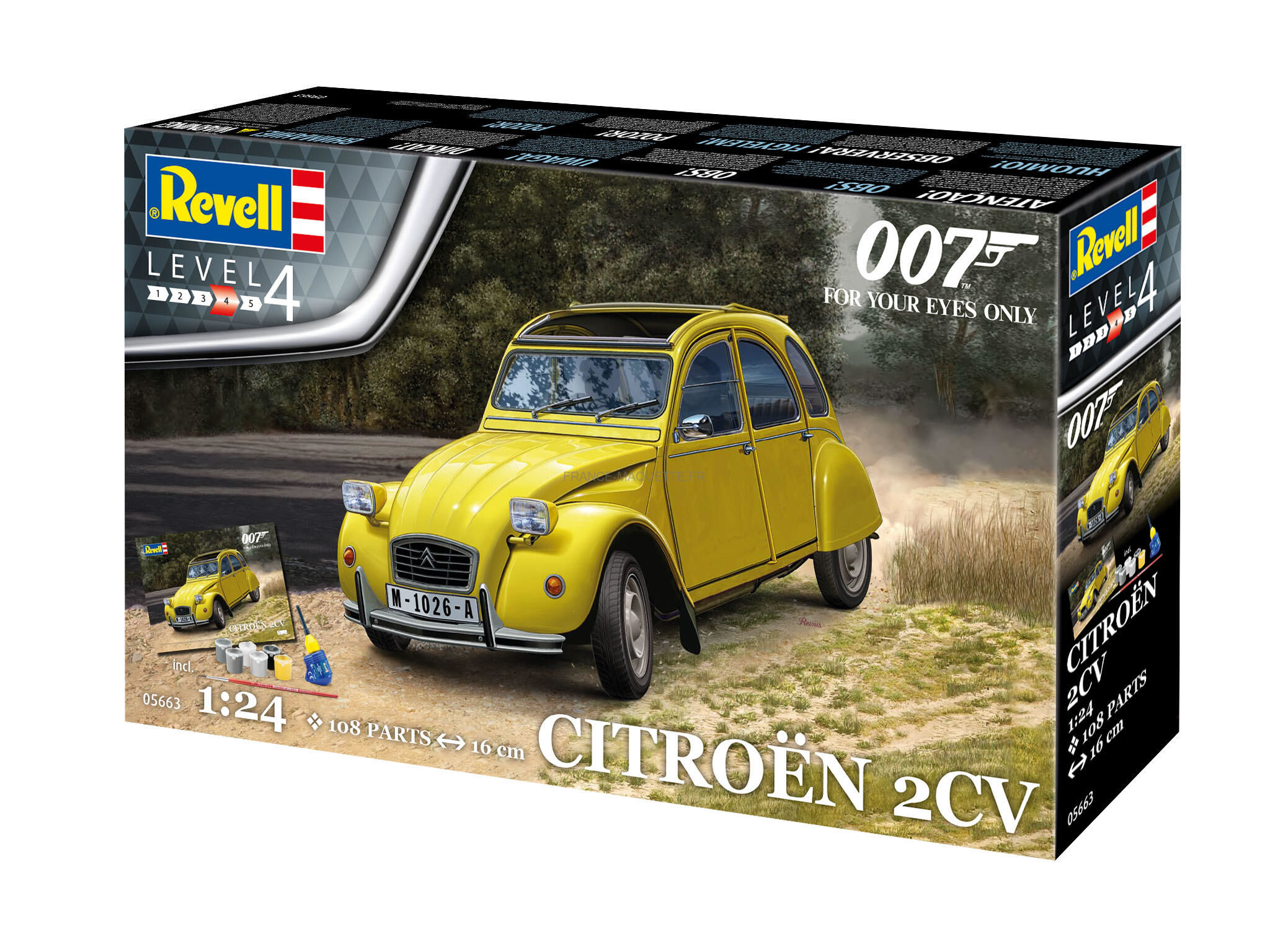 Revell 05663 - Coffret cadeau James Bond Citroen 2 CV 1/24