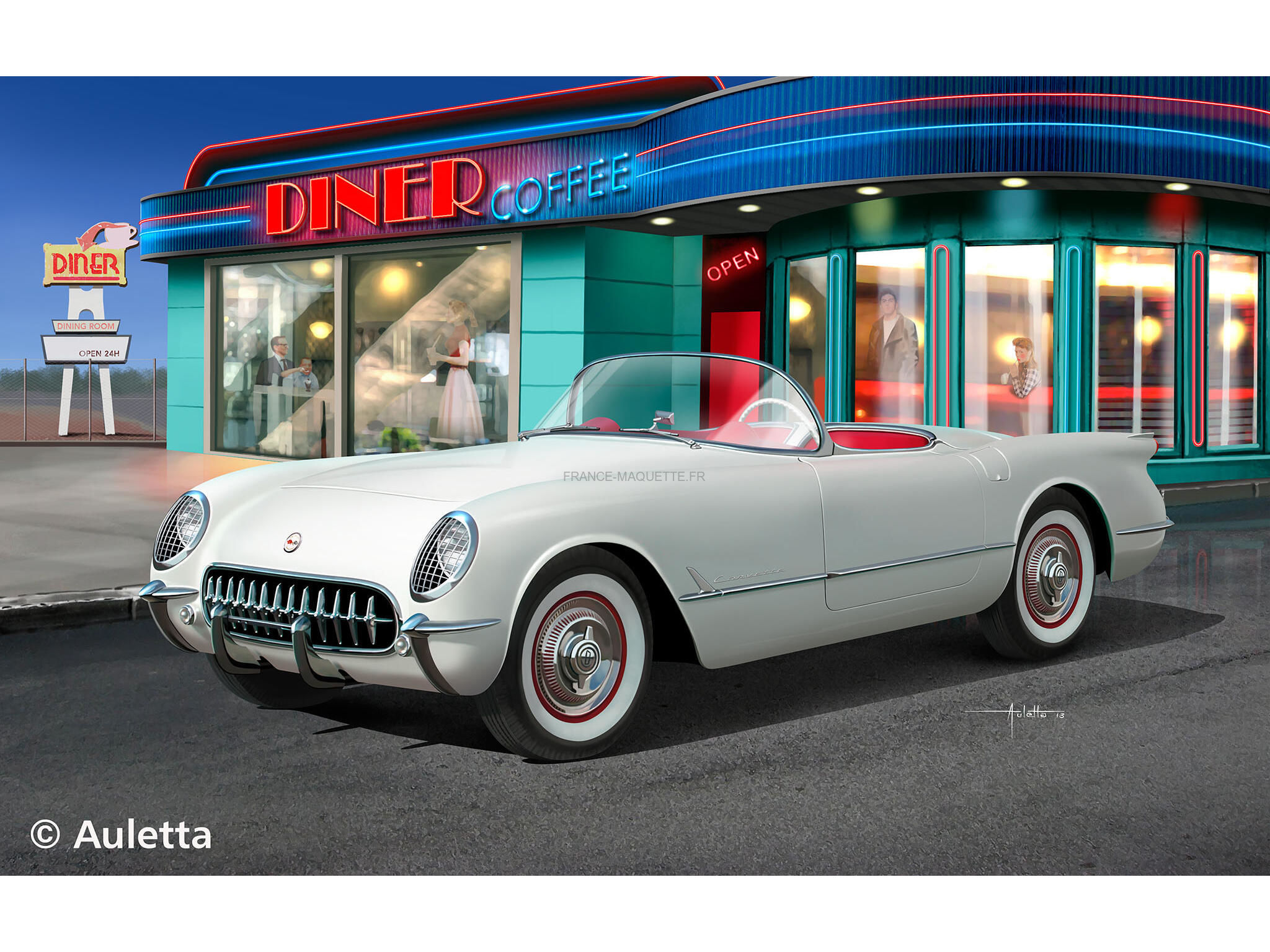 Revell 07718 1953 Corvette Roadster Maquette de voiture 1:24 - Conrad  Electronic France