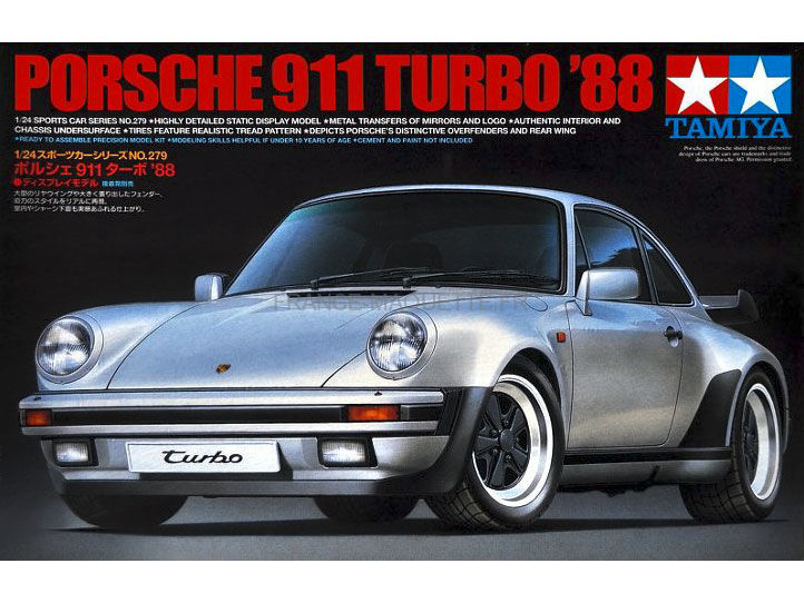 Maquette Tamiya voiture Porsche 911 Turbo 1988 1/24