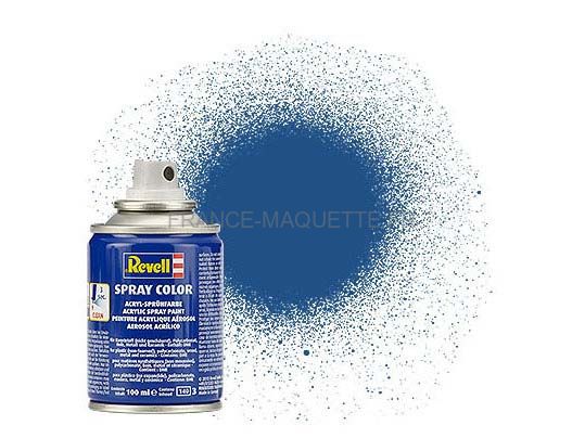 Peinture pour maquette - Acrylique en bombe : Bleu mat – Revell 34156