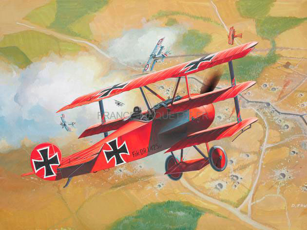 Maquette avion Revell Fokker Dr.1 Triplan Set - coffret contenant la maq