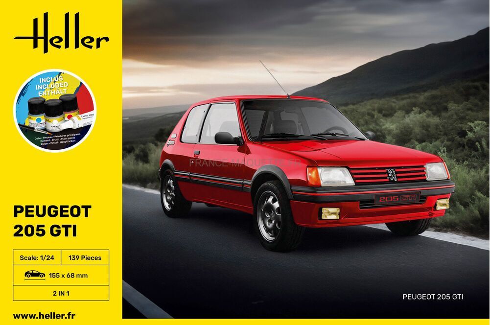 Miniature Peugeot 205 5 Portes – Kit Résine Monté MVI France 1/43 (occasion)
