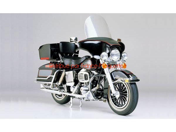 Kit - maquette à monter Moto HARLEY DAVIDSON FLH bleu 1/10